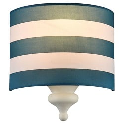 Lampenschirm in maritimen Blau-Wei