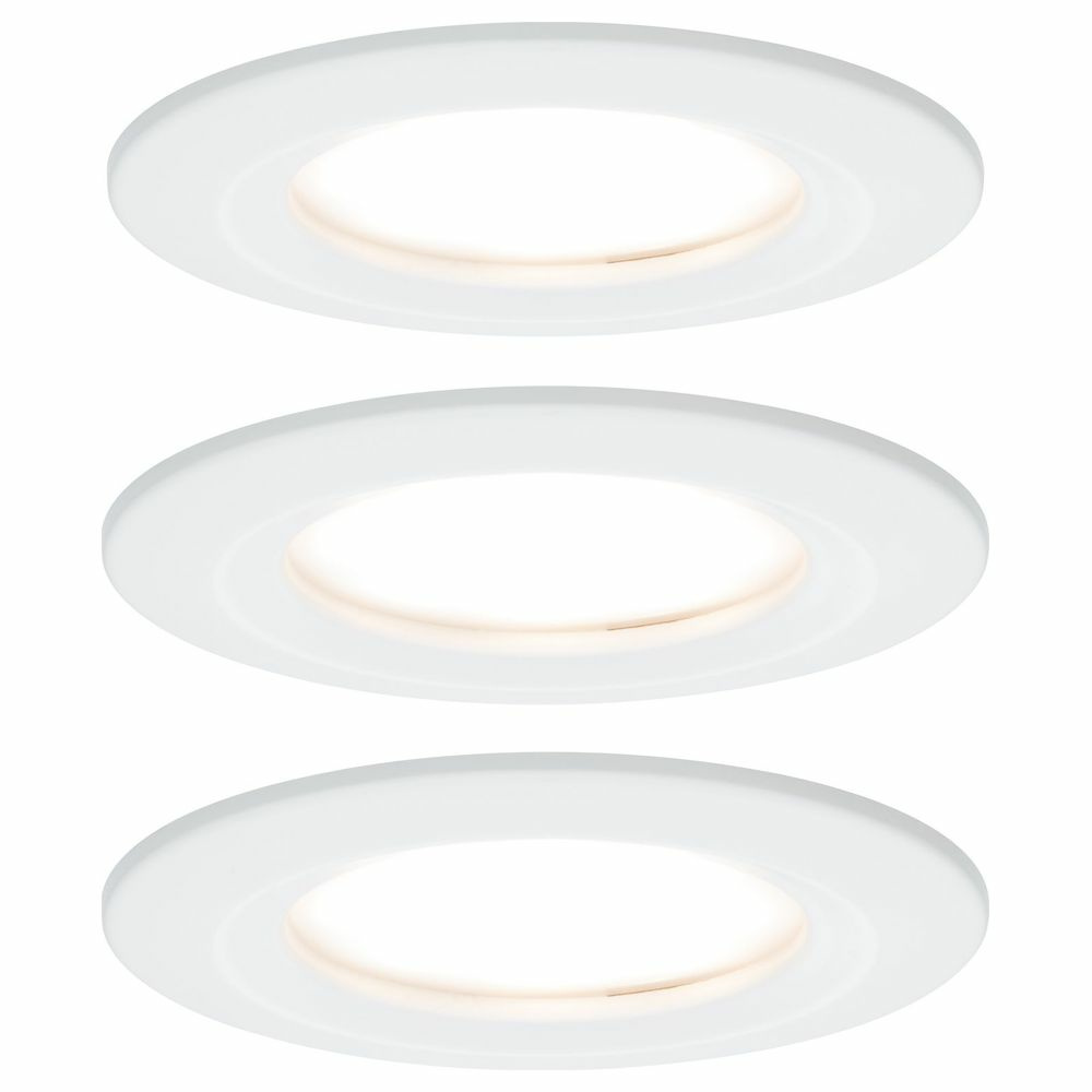 Premium LED Einbauspot Slim Coin, starr, dimmbar, rund, wei, 3er Set