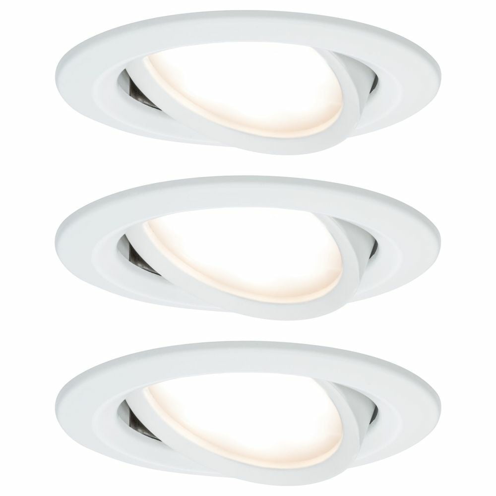Premium LED Einbauspot Slim Coin, schwenkbar, dimmbar, wei, 3er Set