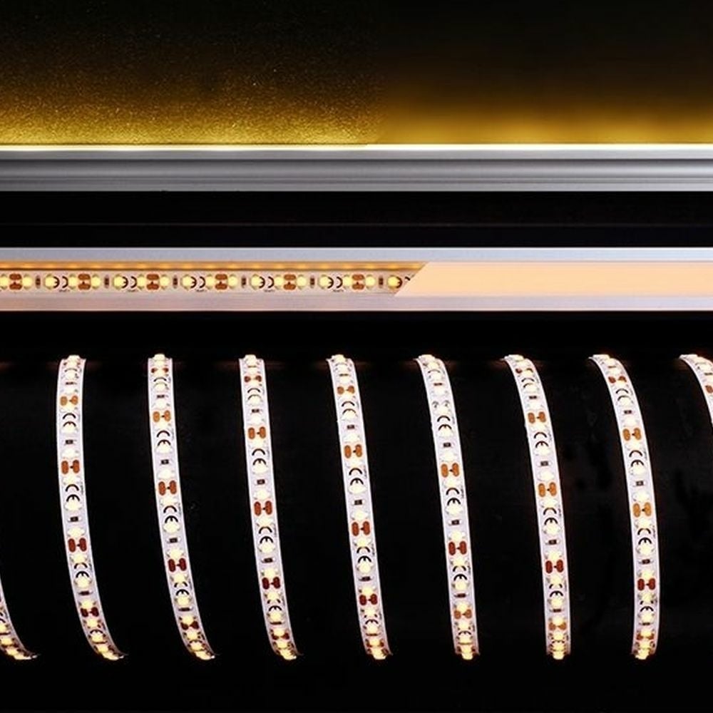 LED Stripe 3528-120-12V-Amber-5M in Wei 180lm