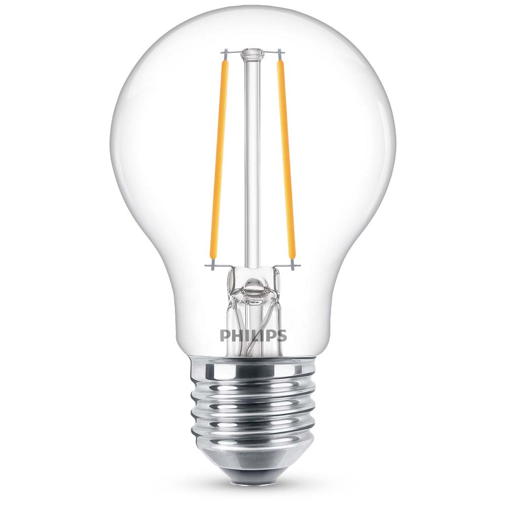 Philips LED Lampe ersetzt 15W, E27 Standardform A60, klar, warmwei, 150 Lumen, nicht dimmbar, 1er Pack