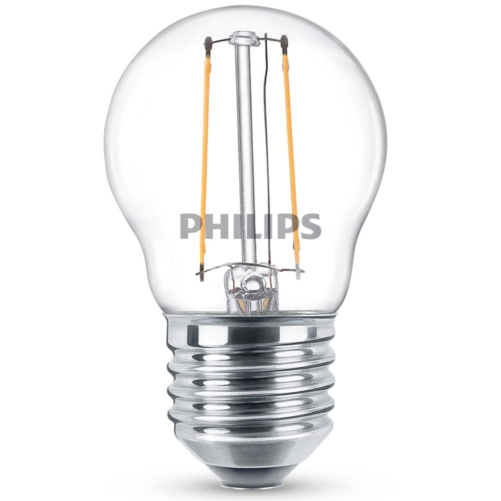 Philips LED Lampe ersetzt 25W, E27 Tropfenform P45, klar, warmwei, 250 Lumen, nicht dimmbar, 1er Pack
