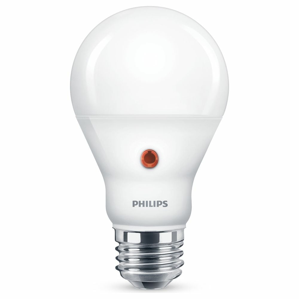 Philips LED Lampe mit Dmmerungssensor ersetzt 60W, E27 Standardform A60, warmwei, 806 Lumen, nicht dimmbar, 1er Pack
