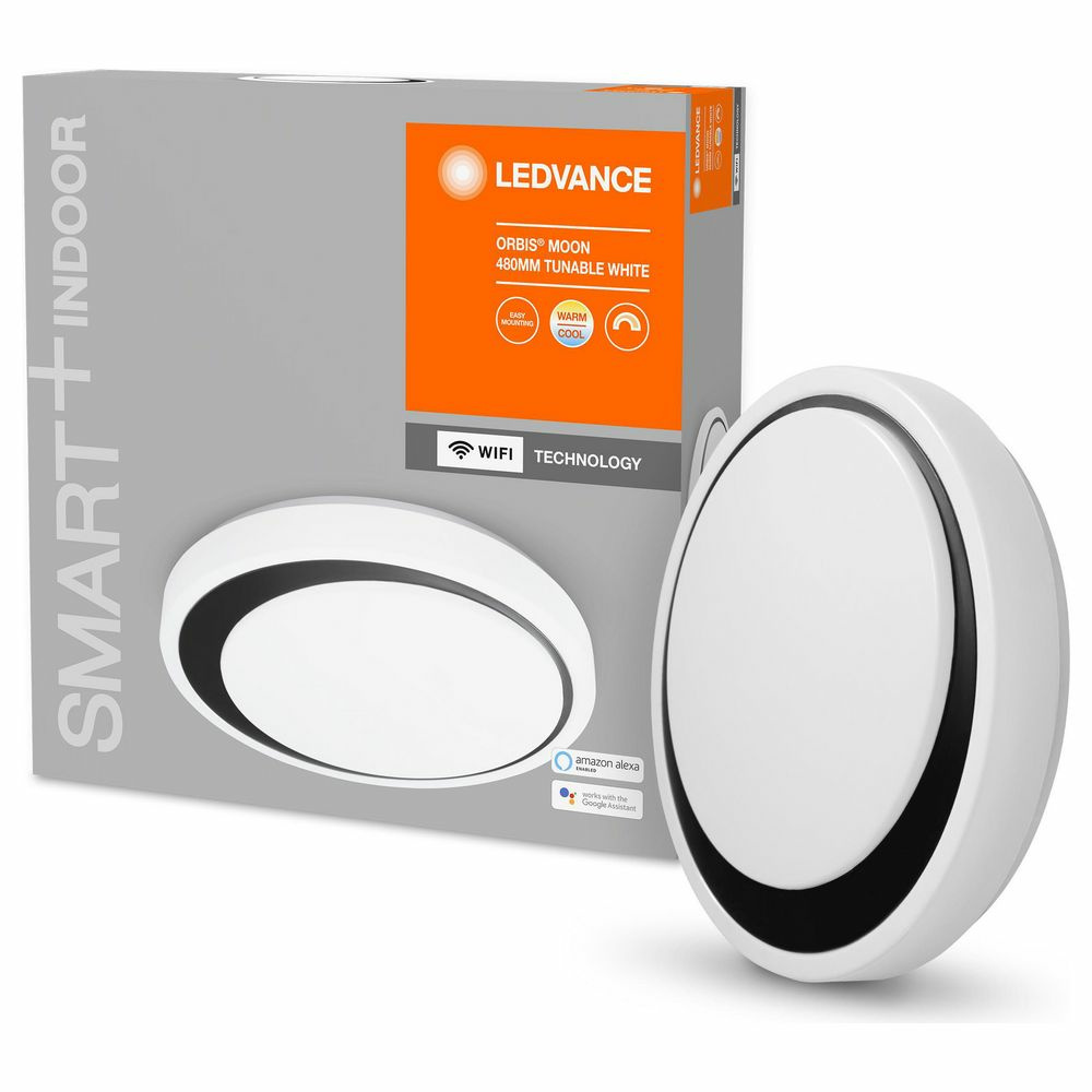 SMART+ LED Deckenleuchte in Wei und Schwarz 32W 3300lm 480mm