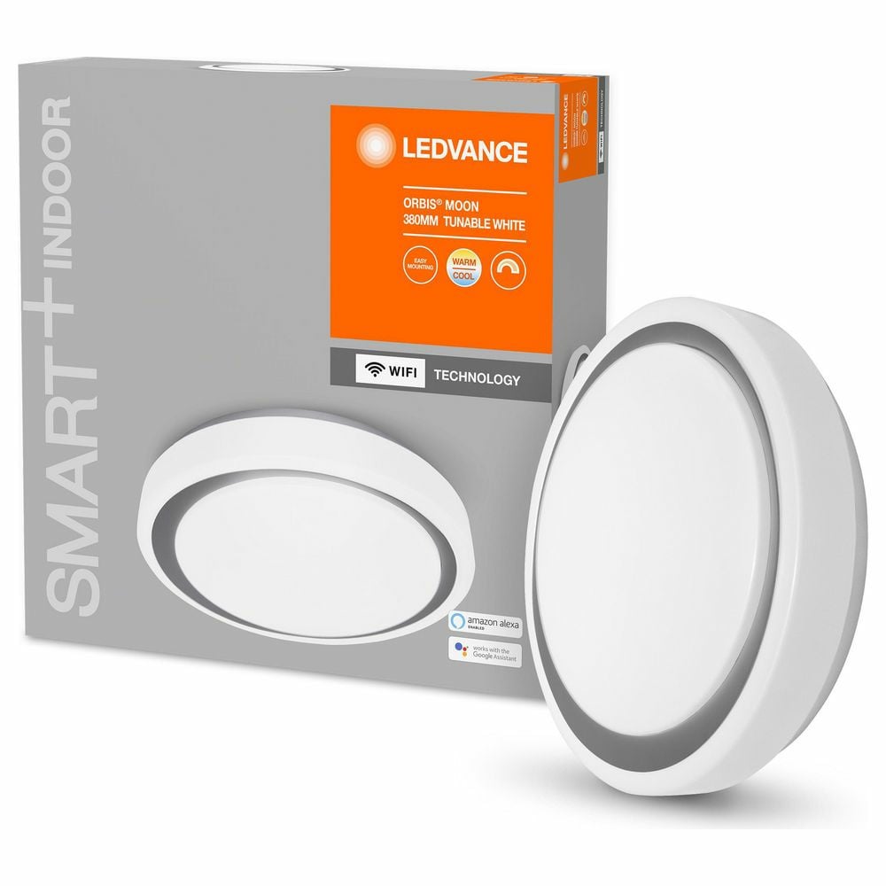 SMART+ LED Deckenleuchte in Wei und Grau 24W 2500lm 380mm