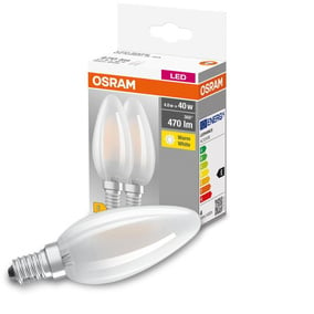 Osram LED Lampe ersetzt 40W E14 Kerze - B35 in Wei...