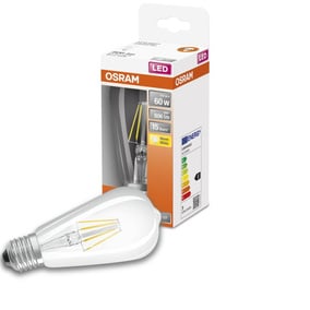 Osram LED Lampe ersetzt 60W E27 St64 in Transparent 6,5W...