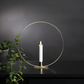 LED Tischleuchte Flamme Ring in Gold 0,06W