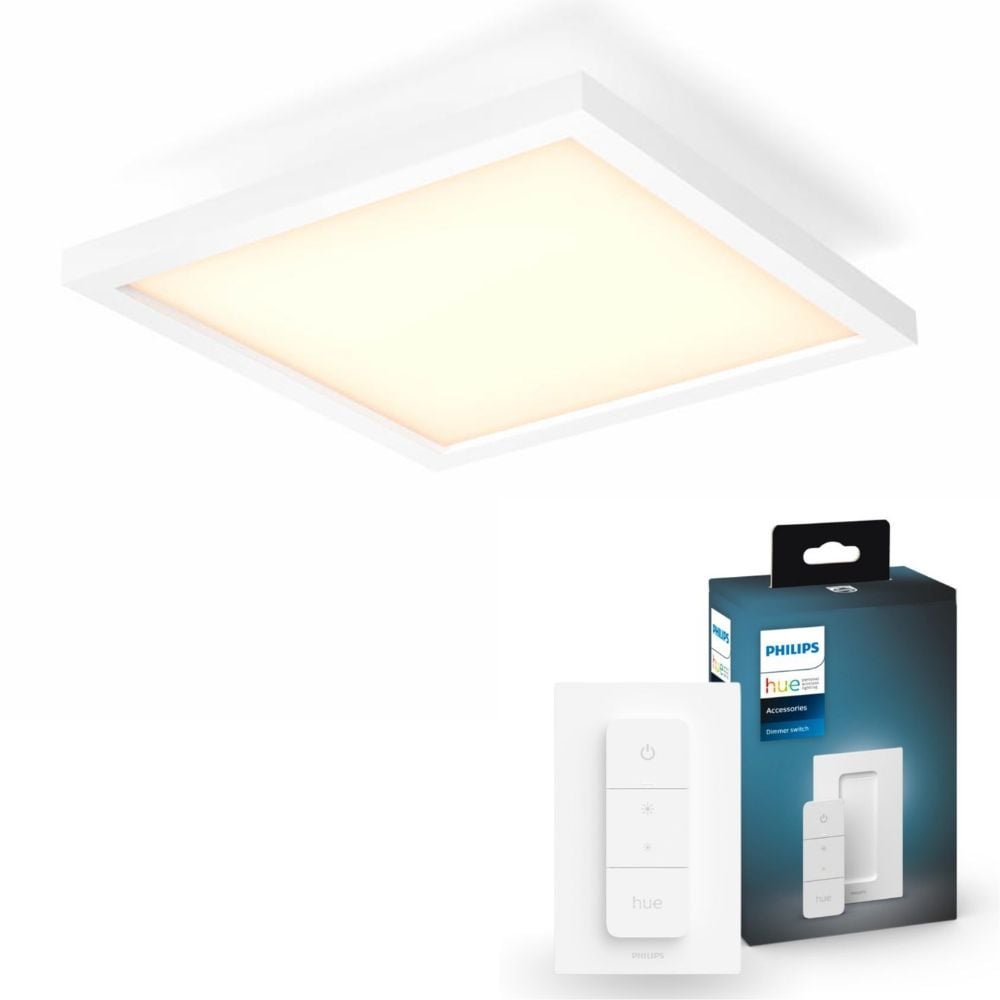 LED Philips Hue Panel White Ambiance Aurelle in Wei 39W 3750lm 600x600 inkl. Dimmschalter