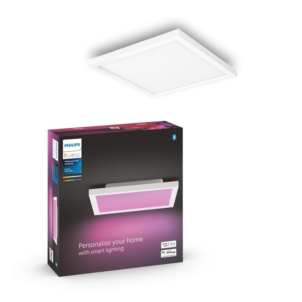 Philips Hue Bluetooth White & Color Ambiance Panel Surimu in Wei 24,8W 1460lm eckig